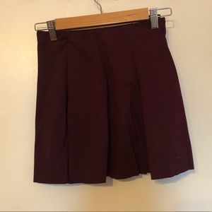 Brandy Melville Burgundy Mini Skirt